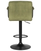 Стул барный KRUGER ARM BLACK зеленый вельвет