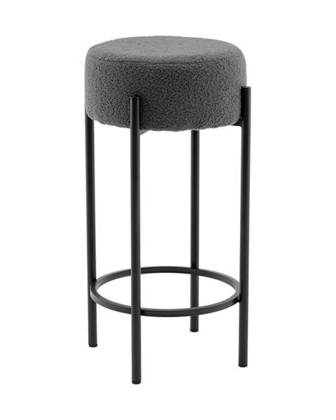 Стул барный Беккет букле темно-серый Стул барный Беккет букле темно-серый