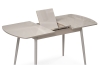 Стеклянный стол Бейкер 120(152)х70х75 латте, капучино