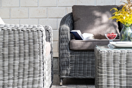 "Кон Панна" кресло из искусственного ротанга, графит