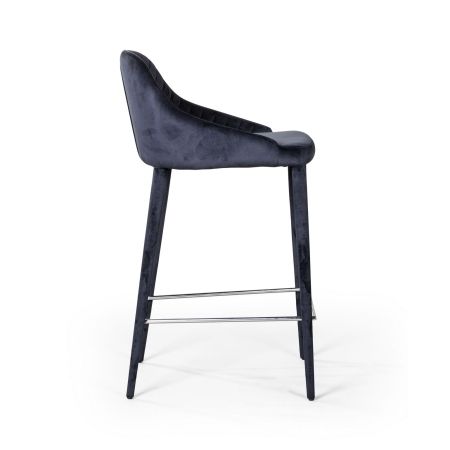 Полубарный стул Douglas бархат черный Полубарный стул Douglas бархат черный