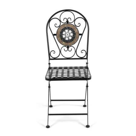 Стул Secret de Maison VICENZA (mod. PL08-7451RV) металл, 36*35*91 см, черный, плитка калейдоскоп