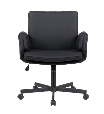 Кресло офисное TopChairs Foldo с откидными подлокотниками черное фото в интернет-магазине Stoolmarket