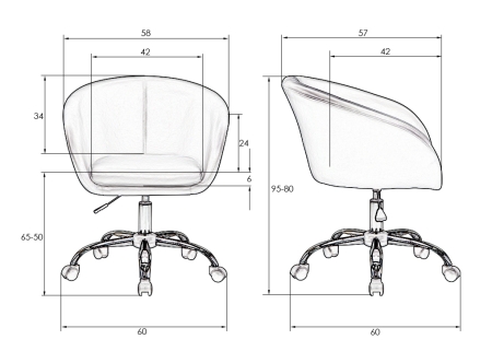 Офисное кресло для персонала BOBBY серый