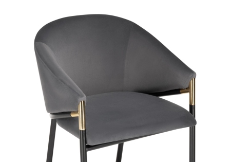 Стул Molton серый, черный, золотой