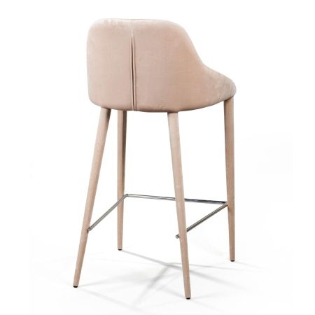 Полубарный стул Douglas бархат бежевый Полубарный стул Douglas бархат бежевый