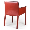 Стул с подлокотниками Barrie кожа ретро красный
