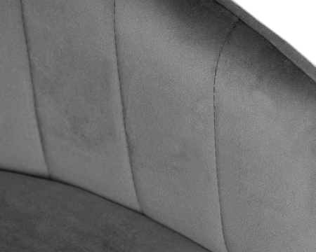 Стул барный DARCY черный, серый велюр 1922-19