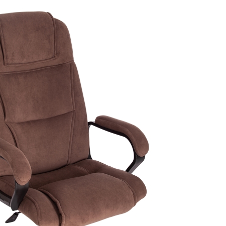 Кресло BERGAMO хром флок, коричневый