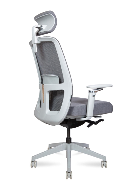 Кресло офисное Altai SL 6D серый, ткань и пластик, мягкое сиденье, с подлокотниками