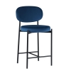 Стул полубарный MASO велюр синий