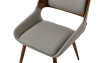 Стул JY1869 серый, орех, металл