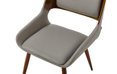 Стул JY1869 серый, орех, металл