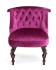 Деревянное кресло Бархат темно-розовое с темными ножками