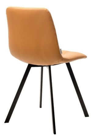 Стул CHILLI-Q SQUARE Oracul 542 темно-желтый, экокожа PU, черный каркас