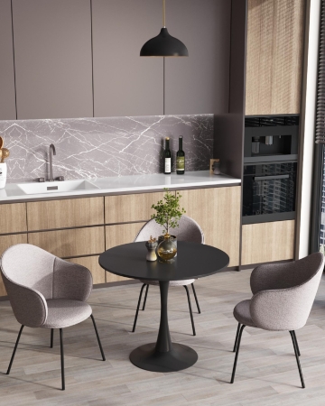 Стол Tulip D90 черный