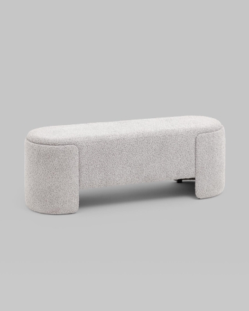 Банкетка Taks букле светло-серый