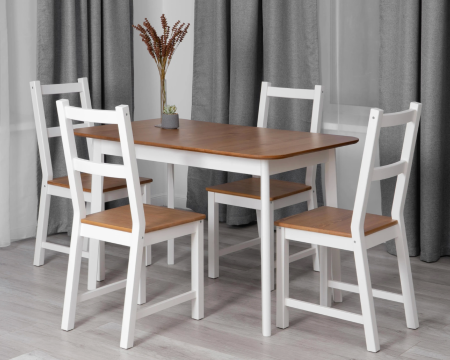 Стол Соната Люкс 120х75х75 см белые ножки