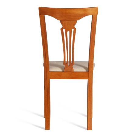 Стул Гермес (Hermes) дерево гевея, 43х49х94 см, эспрессо, ткань бежевая