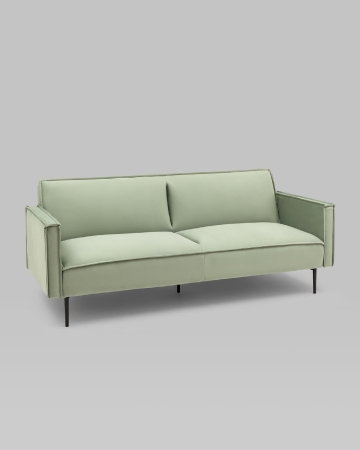 Диван прямой Кассель велюр светло-салатовый Диван прямой Кассель велюр светло-салатовый