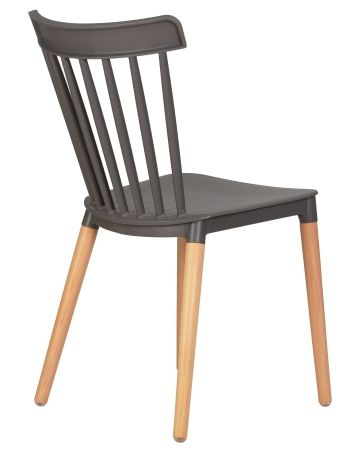 Стул обеденный THEO ножки светлый бук темно-серый GR-04