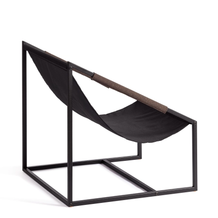 Кресло Charli коричневый, ткань и металл, мягкое сиденье, с подлокотниками