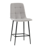 Стул полубарный Одди велюр светло-серый