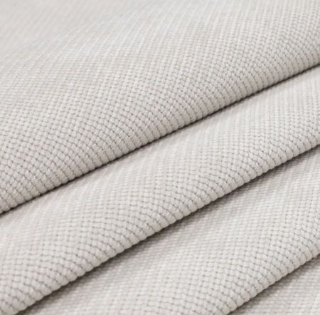 Банкетка "Грейс" дуб шампань, ткань Verona светло-серый, каретная стяжка, Вис