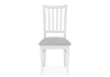 Стул деревянный Фрезино с проножкой серый велюр, белый