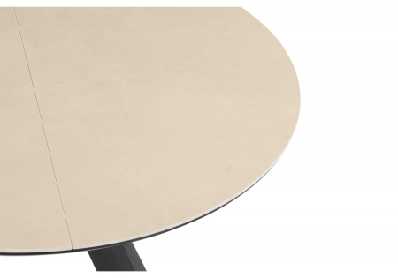 Керамический стол Трейси 90 okara light yellow, черный