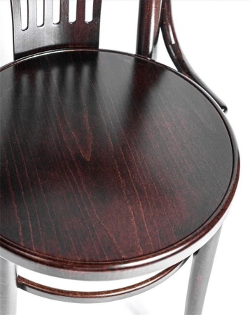 Деревянный стул венский Uranus темный орех с твердым сиденьем