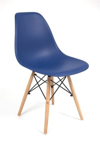 Стул Eames 622 синий, светлое дерево