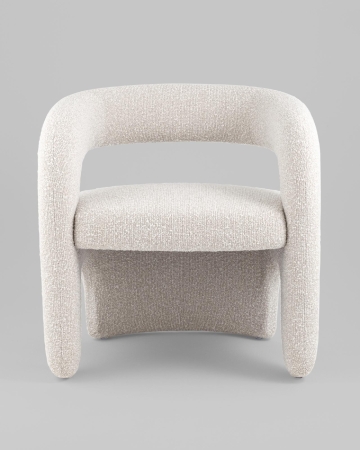 Кресло лаунж Bones жемчужный