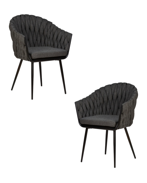 Набор 2 шт Стул обеденный MATILDA, графитовая ткань (LAR-275-21)