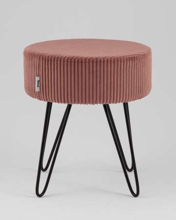 Пуф Спейси велюр рельефный коралловый