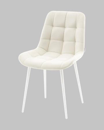 Стул Флекс N светло-бежевый белые ножки