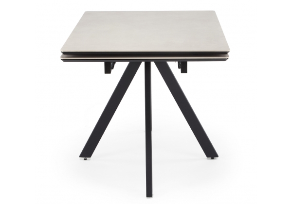 Керамический стол Вилли 120(180)х80 сarmen light grey, черный