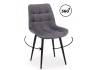 Стул на металлокаркасе Челси 360 К темно-серый (zd 995), черный np