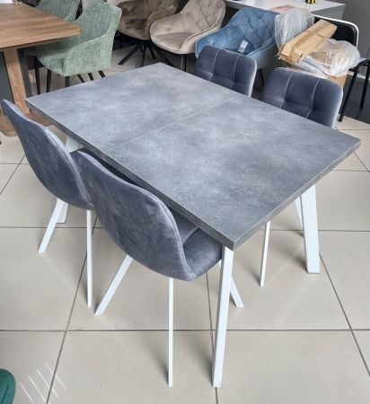 Стол BRICK M 140 бетон Портленд, белый