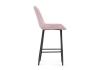Полубарный стул Седа велюр розовый, черный