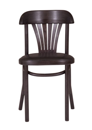 Стул Астра классик мягкий венге, экокожа черная