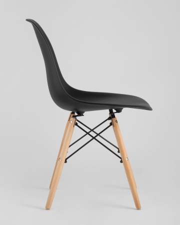 Стул Eames Style DSW черный (разборный каркас) фото в интернет-магазине Stoolmarket