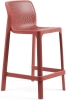 Стул пластиковый полубарный Nardi Net Stool Mini коралловый
