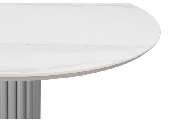 Керамический стол Кэмерон 90 snow white, серый