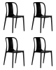 Набор 4 шт Стул обеденный ADAM, черный