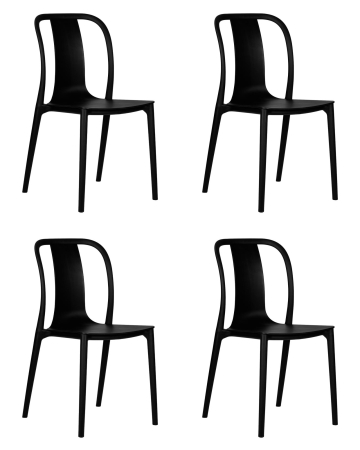 Набор 4 шт Стул обеденный ADAM, черный