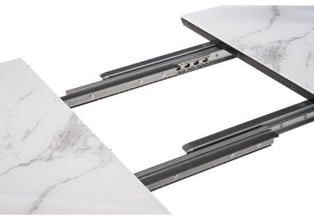 Стол Эмма вставка стекло, черный, черная шагрень