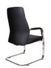 Кресло офисное Nancy CF черный, экокожа и металл, мягкое сиденье, с подлокотниками
