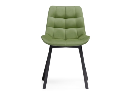 Стул Челси черный, зеленый велюр