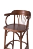 Барный деревянный стул Венский 750 средний тон с твердым сиденьем